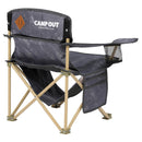 キャンプアウト 棚モック付ラウンジチェアミニ(エイジンググレー×タン)【UC-1860】