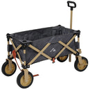 キャンプアウト コンパクト4輪キャリー(エイジンググレー×タン)【UL-1080】