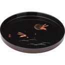 紀州塗　月とうさぎ　８寸丸盆