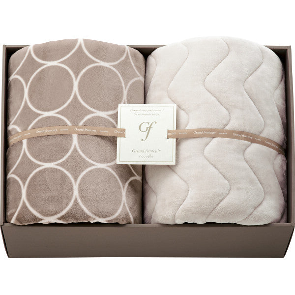 グランフランセヌーベル　ハイソフトタッチマイヤー毛布＆敷パット