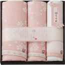 桜おり布　バス・フェイスタオルセット
