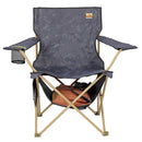 キャンプアウト 棚モック付ラウンジチェア（エイジンググレー×タン）【UC-1859】