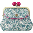 くろちく　ふくれ織り　親子がま口