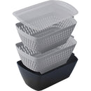 角型チリトリザルボウル　フタ付　４点セット