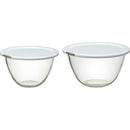 ハリオ　レンジフタ付耐熱ガラス製ボウル２個セット