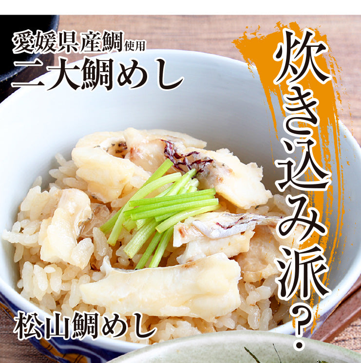 【愛媛】二大鯛めし食べ比べセット（4食分）